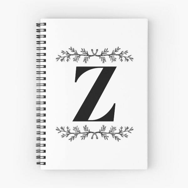 Item preview, Bold Z initial between Pine Branches designed and sold by Kari Nichols.