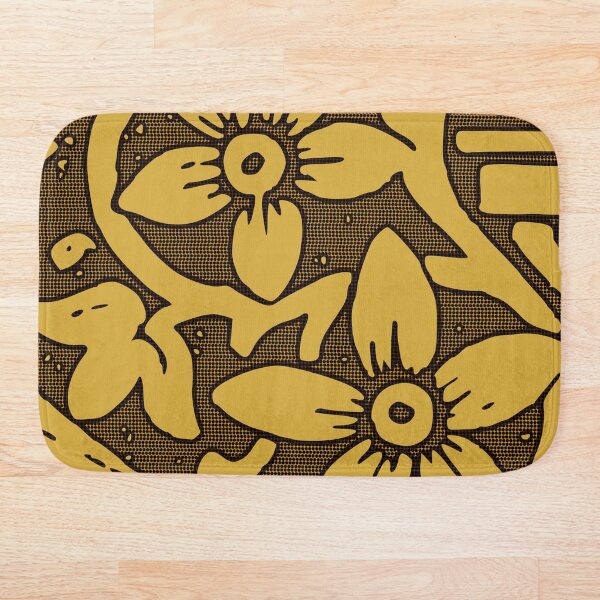 Item preview, Mustard Yellow and Brown Flower Design designed and sold by RootSquare.
