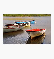 Fishing Boats In The Evening Sun Photographic Print
