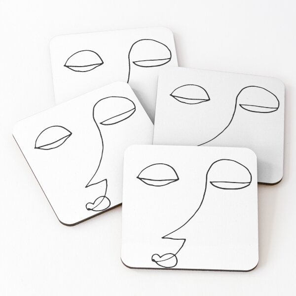 Item preview, Modern Abstract Minimal Line Art Face designed and sold by Kristen Lucero.