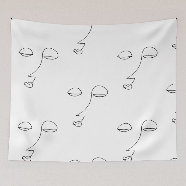 Item preview, Modern Abstract Minimal Line Art Face designed and sold by Kristen Lucero.