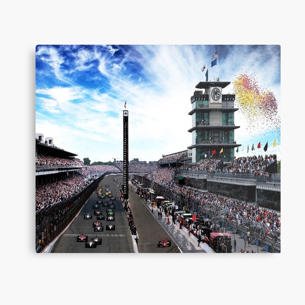 "Indianapolis 500 Start collage "Back home again in Indiana"" Metal