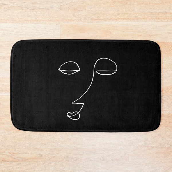 Item preview, White Modern Abstract Minimal Line Art Face designed and sold by Kristen Lucero.