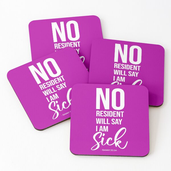 Item preview, No Resident Will Say I Am Sick Pink Background designed and sold by KA DESIGNS.