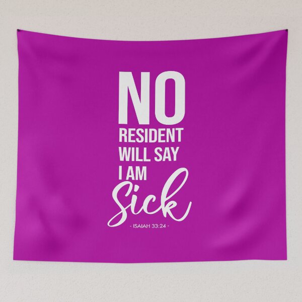 Item preview, No Resident Will Say I Am Sick Pink Background designed and sold by KA DESIGNS.