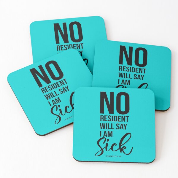 Item preview, No Resident Will Say I Am Sick Light Green Background designed and sold by KA DESIGNS.