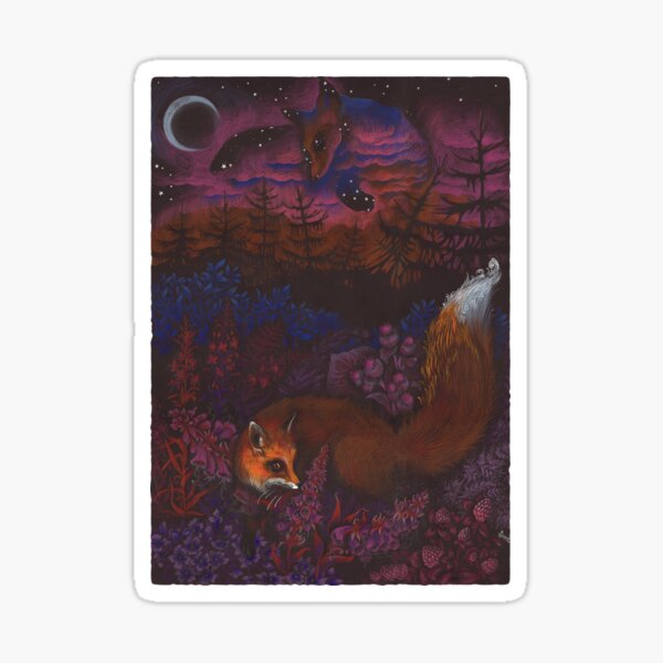 Twilight Fox Sticker