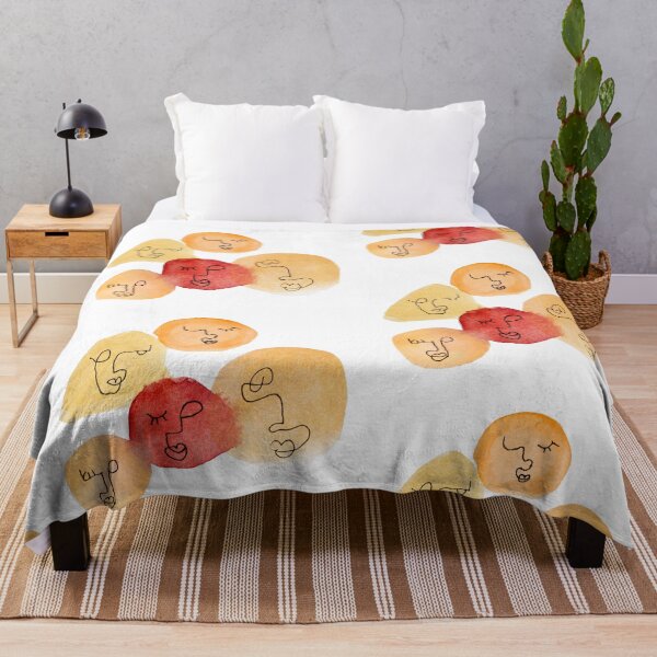 Item preview, Sunset Watercolor Abstract Line Art Face designed and sold by Kristen Lucero.