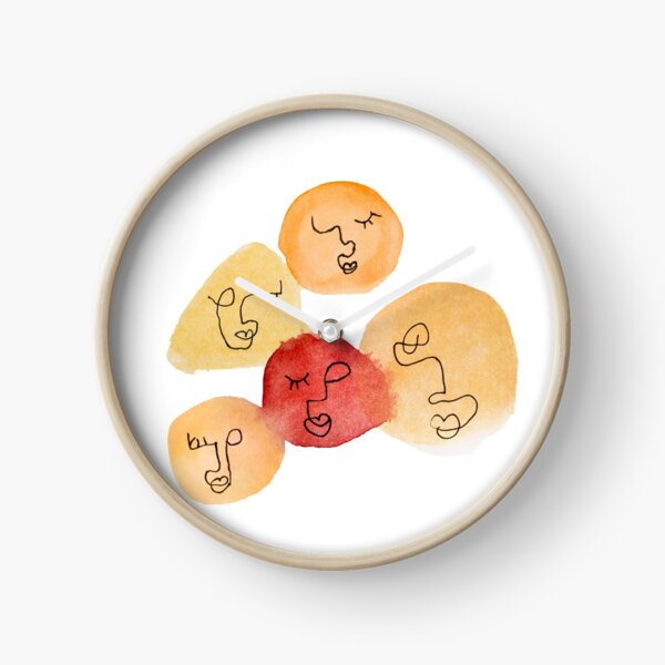 Item preview, Sunset Watercolor Abstract Line Art Face  designed and sold by Kristen Lucero.