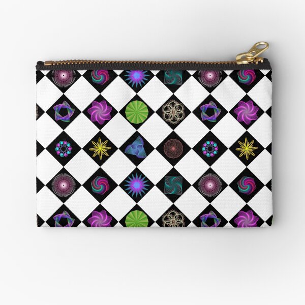 Beautiful colorful geometric rhombus shapes Zipper Pouch