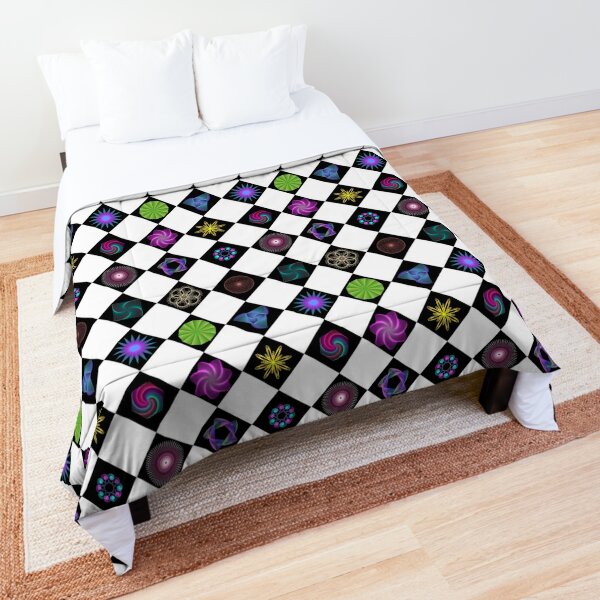 Beautiful colorful geometric rhombus shapes Comforter
