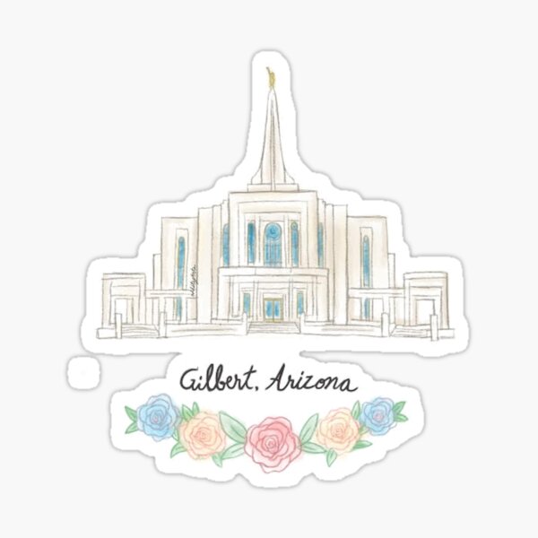 Item preview, Gilbert Arizona Temple Watercolor designed and sold by OddityArts.