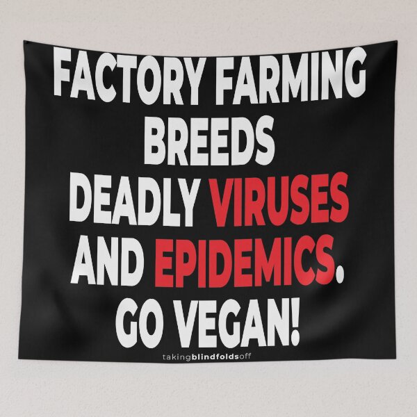 Item preview, vegan to prevent pandemics like coronavirus / covid-19 (102) designed and sold by blindfoldsoff.