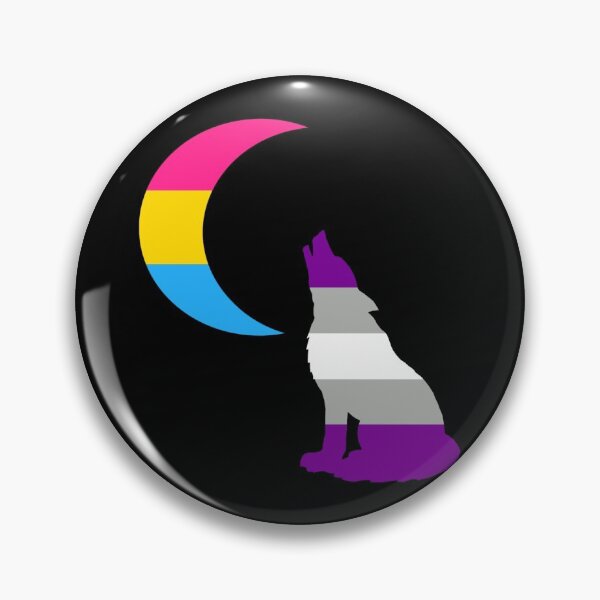 Item preview, Panromantic Graysexual Wolf & Moon designed and sold by shaneisadragon.