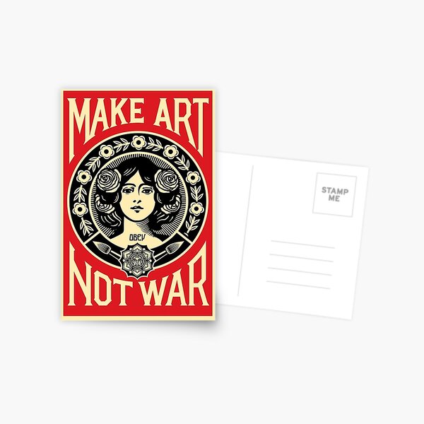 Make Art Not War Postcard