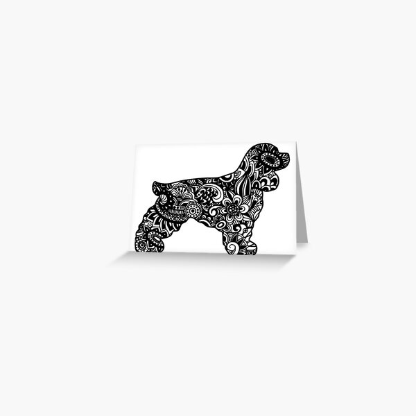 Black Springer Spaniel Love Blank Greeting Card Birthday 3D Bone Dog Lovers Black Springer Spaniel Love Blank Greeting Card Birthday 3D Bone Dog Lovers
