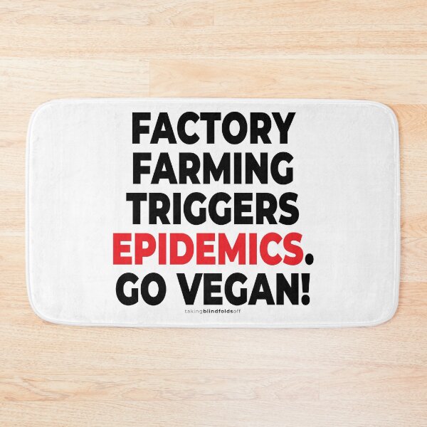 Item preview, Factory farming triggers epidemics. - vegan to prevent pandemics like coronavirus / covid-19 (103 v2) designed and sold by blindfoldsoff.