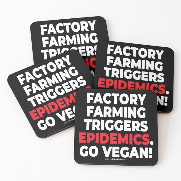 Item preview, Factory farming triggers epidemics. - vegan to prevent pandemics like coronavirus / covid-19 (103) designed and sold by blindfoldsoff.