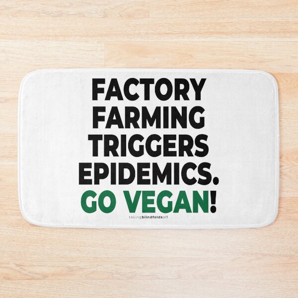 Item preview, Factory farming triggers epidemics. - vegan to prevent pandemics like coronavirus / covid-19 (104 v2) designed and sold by blindfoldsoff.