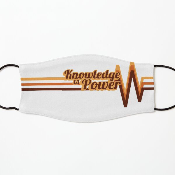 Knowledge is Power - retro font design Kids Mask
