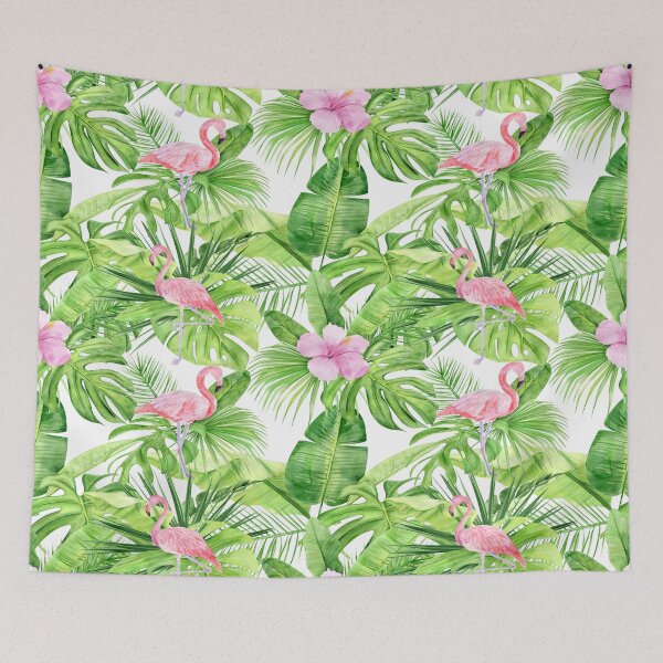 Item preview, Leaves and Pink Flamingo designed and sold by remonss.