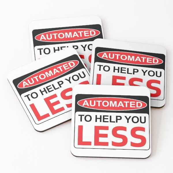 Item preview, Warning - Automated to help you LESS designed and sold by Cleave.