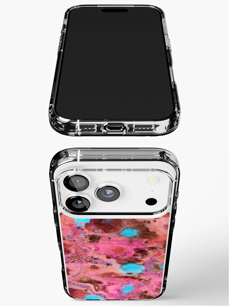 Thumbnail 3 of 5, iPhone Case, Blue Spots Abstract Pattern designed and sold by MyTribePatterns.