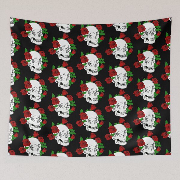 Item preview, SKULL HEAD ROSES UNISEX designed and sold by haroune rachid.