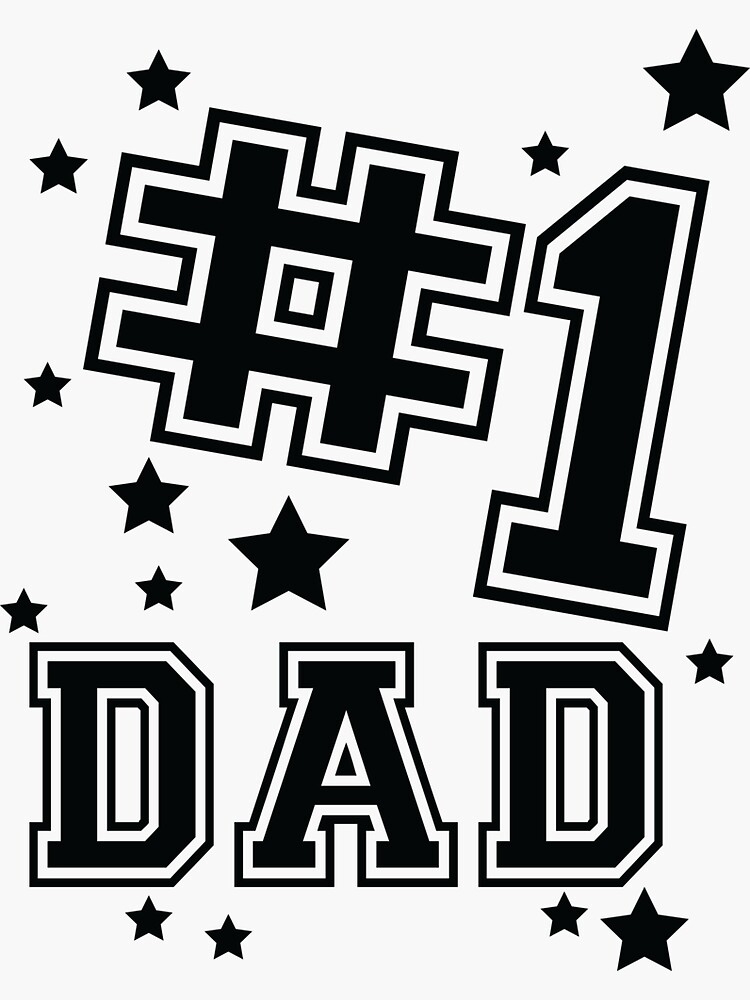 "Number 1 DAD, Dad Tshirt." Sticker by nuttavuts Redbubble