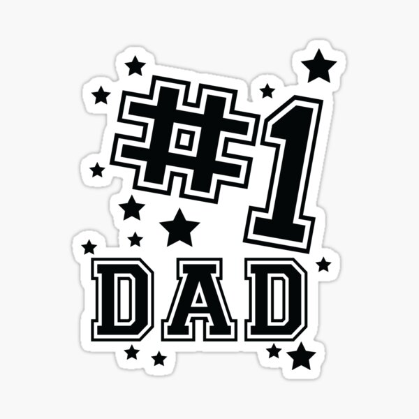 "Number 1 DAD, Dad Tshirt." Sticker by nuttavuts Redbubble