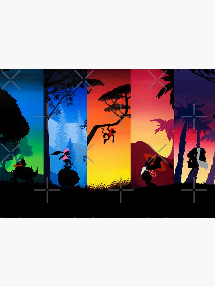Pentaptych Silhouettes by MalMakes
