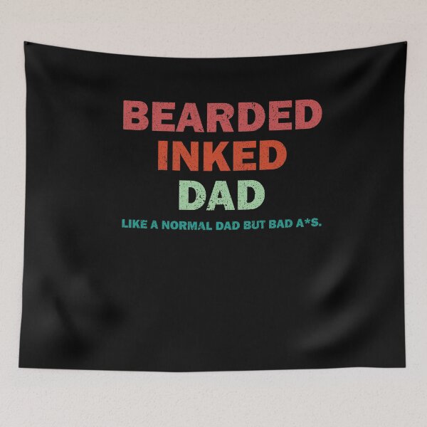 Item preview, Bearded Inked Dad Funny for Daddy PaPa Vintage designed and sold by thehafdesigner.