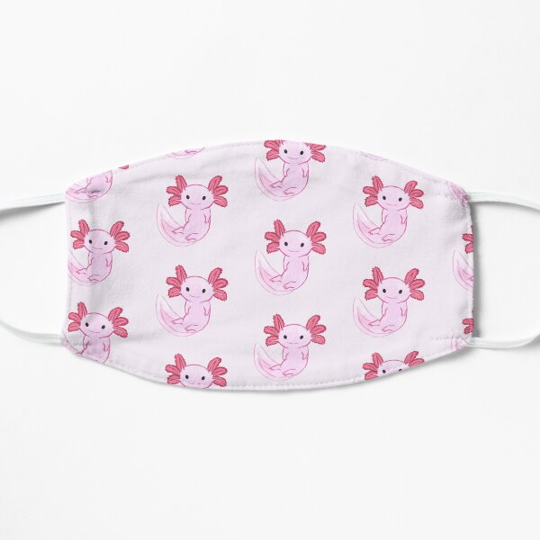 Leucistic Axolotl Sticker Flat Mask