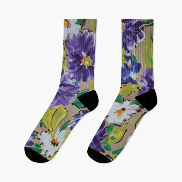Artikelvorschau, Brushy Purple Flowers entworfen und verkauft von Leslie Rogers Todder.
