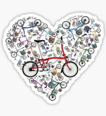 I Love Brompton Bikes Sticker