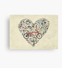 I Love Brompton Bikes Canvas Print