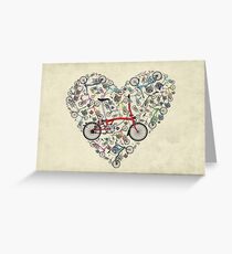 I Love Brompton Bikes Greeting Card