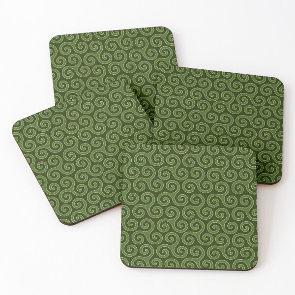 Item preview, Celtic Trinity Spirals In Forest Greens designed and sold by Cleave.