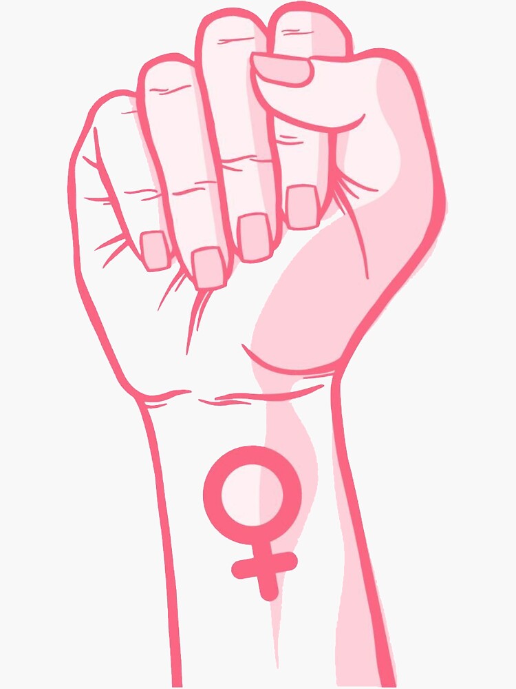Thumbnail 3 of 3, Sticker, girl power designed and sold by livdawn.