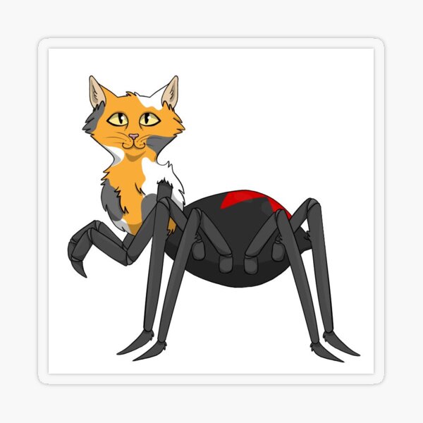 Spider Kitty Transparent Sticker