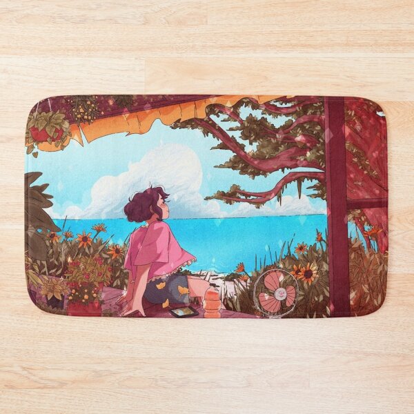 Item preview, Girl enjoying a Summer breeze on a sunny day in the shade designed and sold by MindChirp.