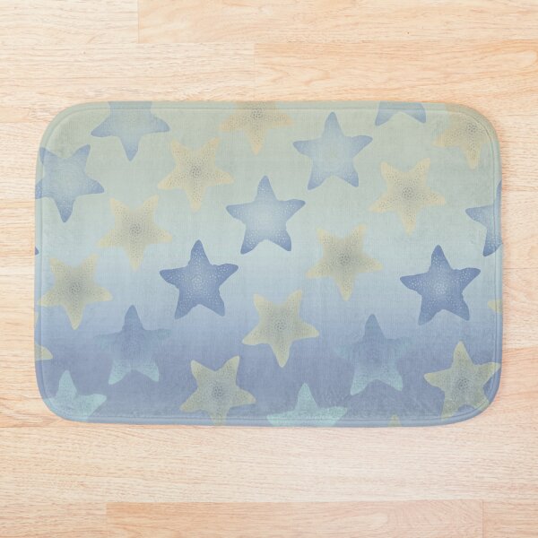 Item preview, Rustic Pastel Light Blue and Gold Starfish Pattern designed and sold by RootSquare.