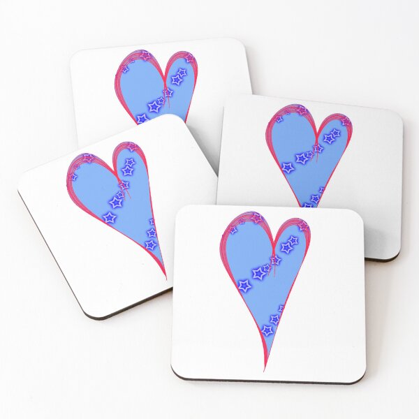 Item preview, red heart blue star designed and sold by miaterinka.