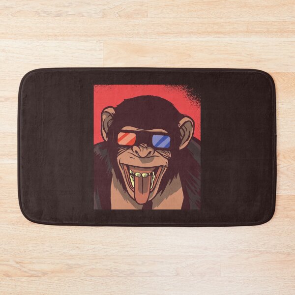Item preview, cool monkey, chimpanzee, 3D glasses designed and sold by DerSenat.