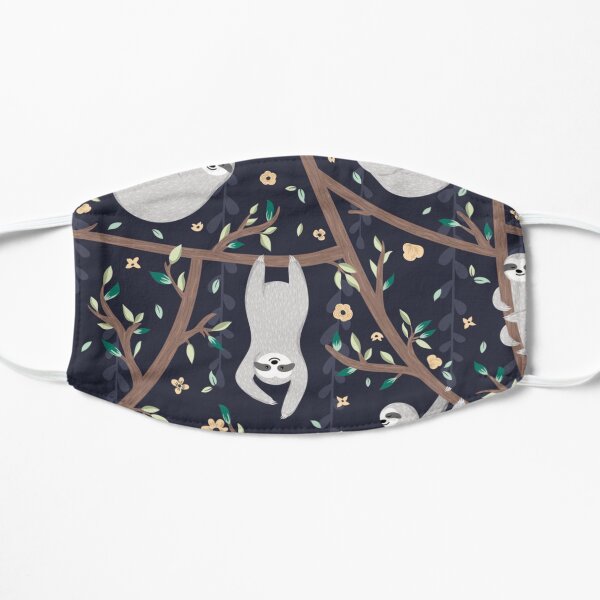 cute sloths Flat Mask