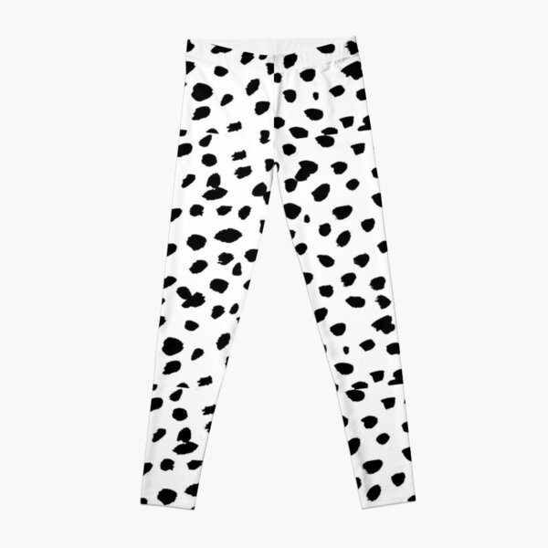 Black Polka Dots on White Background Leggings, Zazzle