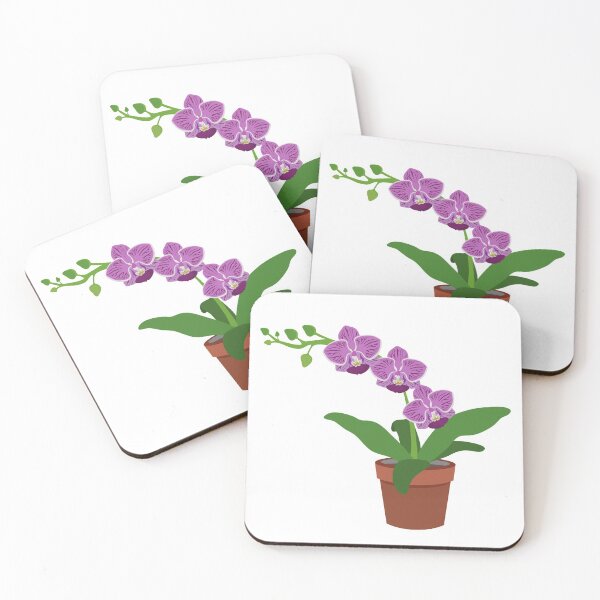 Item preview, Purple Orchid in pot designed and sold by Pinnypin.