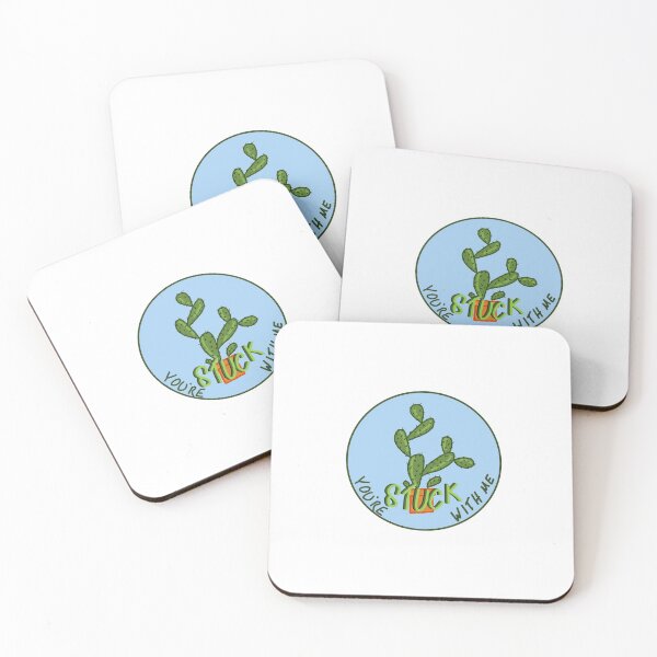 Item preview, You’re Stuck With Me- cute cactus- blue designed and sold by ashley1331.