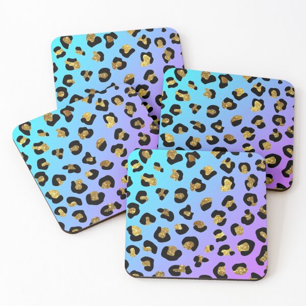 Cute cheetah print gift blue animal print background design