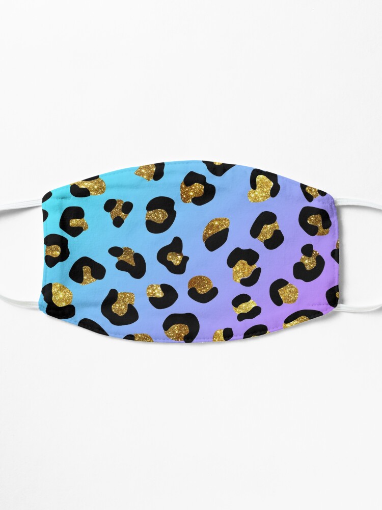 Cute cheetah print gift blue animal print background design